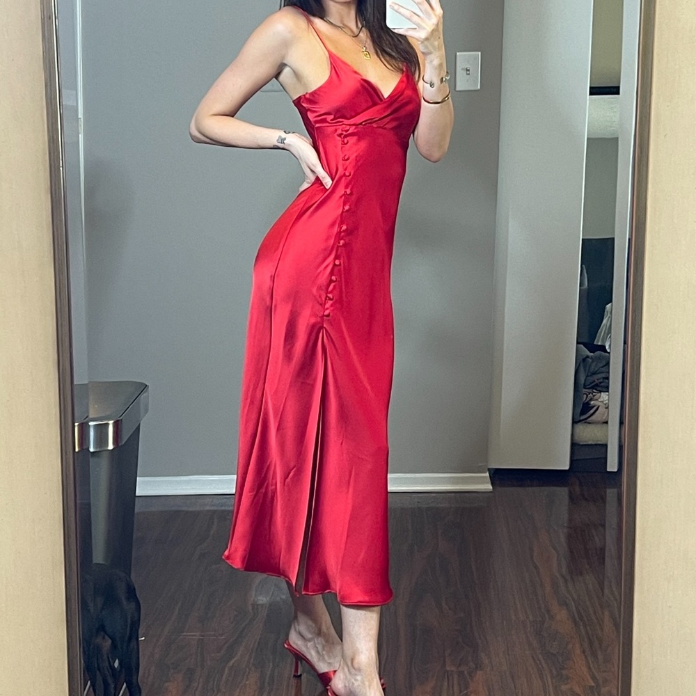Satin Midi Dress